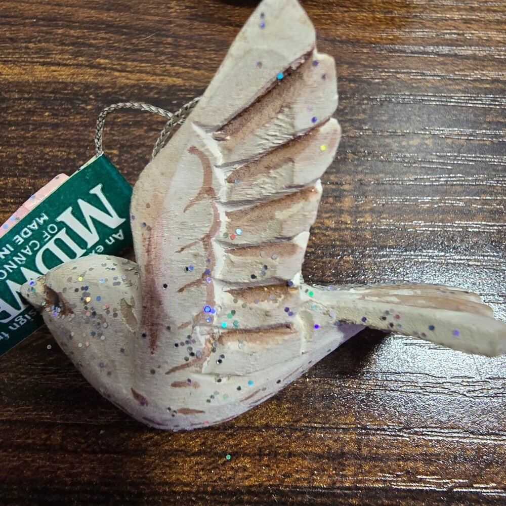 Set of 4 Glittery Dove Hanging Ornaments by Midwest of Canon Falls - Picture 10 of 10